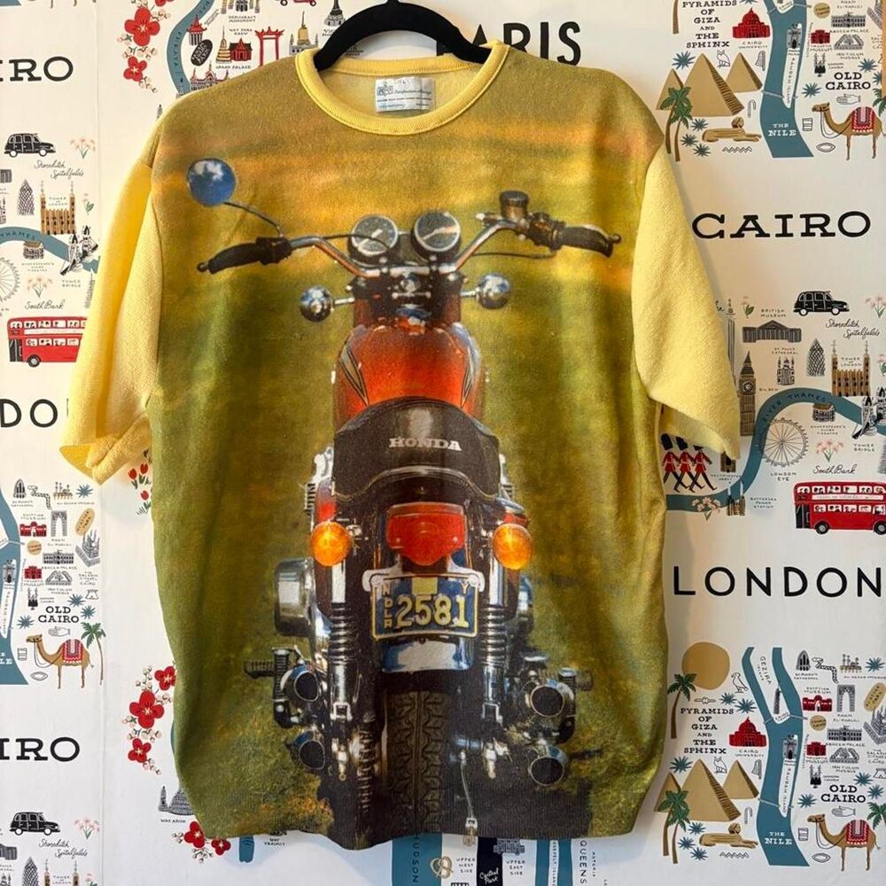 Vintage Honda Motorcycle Photoprint Men's Sweatshirt
